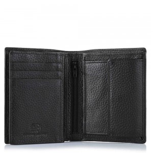 Aeronautica Militare AM-186 Leather Men's Wallet Black Wallets
