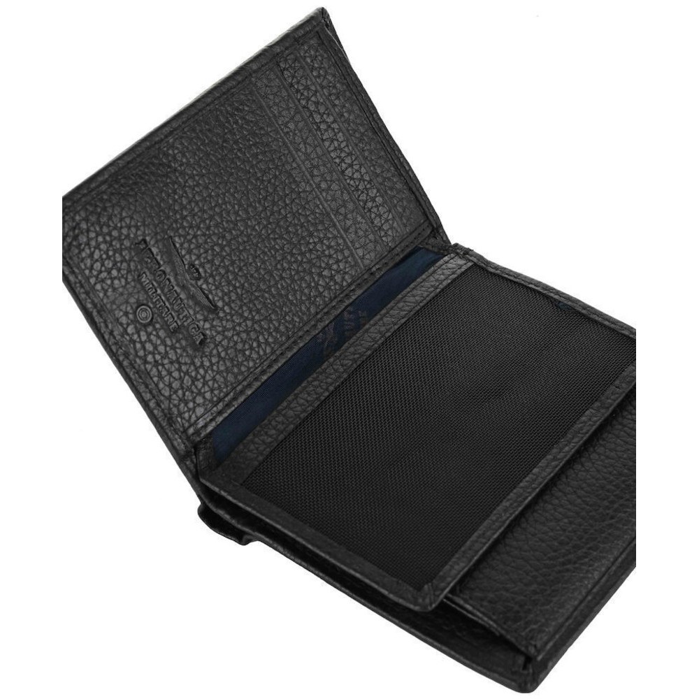 Aeronautica Militare AM-186 Leather Men's Wallet Black Wallets
