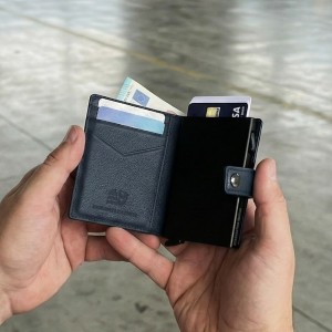 Aeronautica Militare AM-260 Mag Wallet Δερμάτινο Πορτοφόλι Καρτών με RFID Καφέ Πορτοφόλια