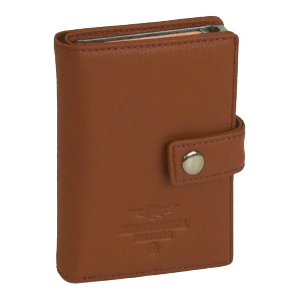 Aeronautica Militare AM-260 Mag Wallet Δερμάτινο Πορτοφόλι Καρτών με RFID Ταμπά Πορτοφόλια