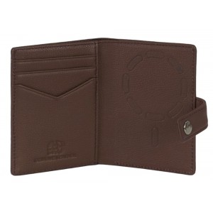 Aeronautica Militare AM-260 Mag Wallet Δερμάτινο Πορτοφόλι Καρτών με RFID Καφέ Πορτοφόλια