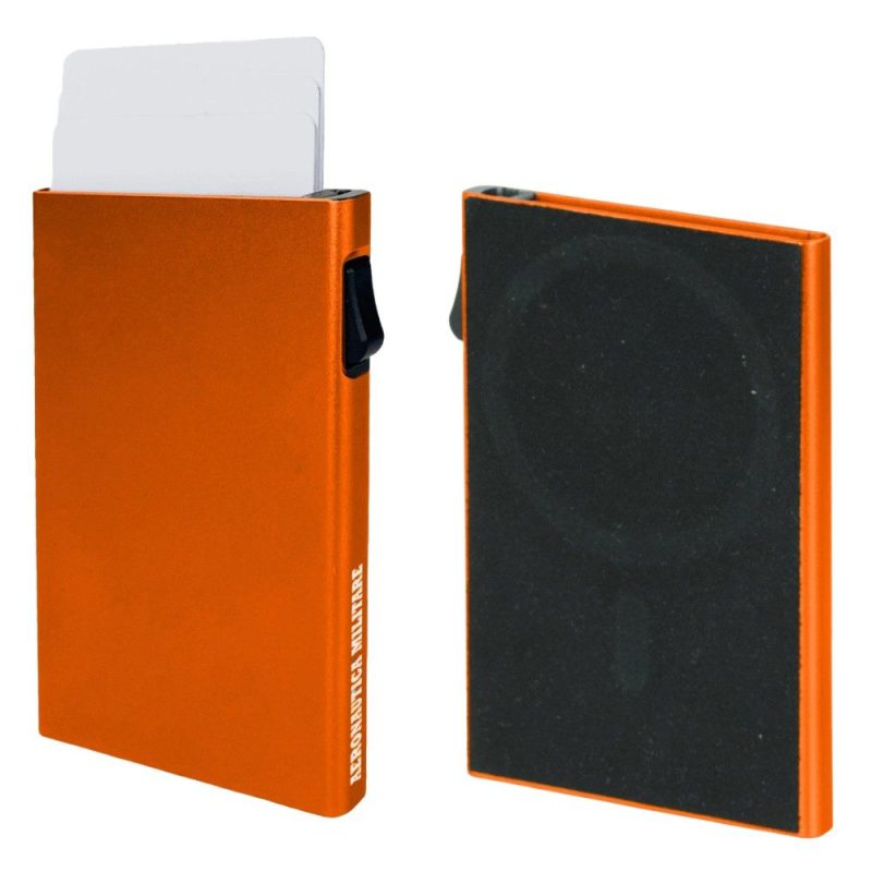 Aeronautica Militare AM-261 Mag-Cardprotector Μαγνητική Θήκη Καρτών με RFID Πορτοκαλί Aeronautica militare