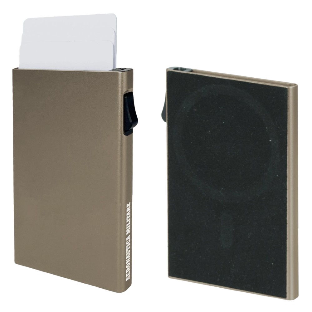Aeronautica Militare AM-261 Mag-Cardprotector Μαγνητική Θήκη Καρτών με RFID Μπρονζέ Πορτοφόλια