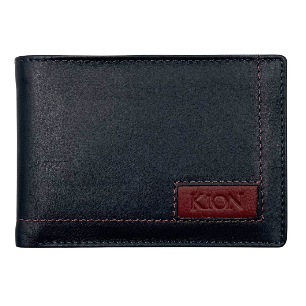 Kion AS-700 Ανδρικό Δερμάτινο Πορτοφόλι με RFID Μπλε Πορτοφόλια