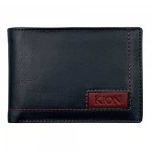 Kion AS-700 Ανδρικό Δερμάτινο Πορτοφόλι με RFID Μπλε Πορτοφόλια