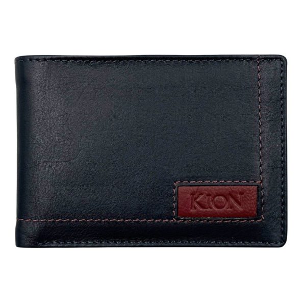 Kion AS-700 Ανδρικό Δερμάτινο Πορτοφόλι με RFID Μπλε