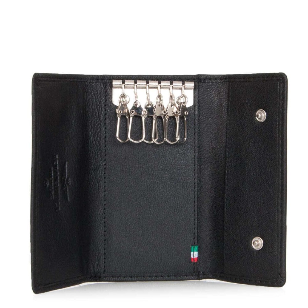 Aeronautica Militare AM-237 Black Leather Key Holder Wallets