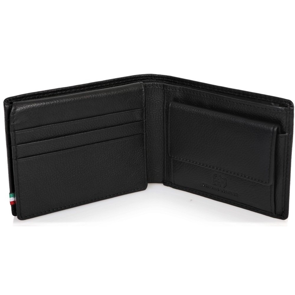 AERONAUTICA MILITARE AM-103 leather wallet black Wallets