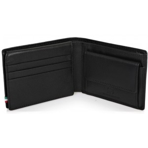 AERONAUTICA MILITARE AM-103 leather wallet black Wallets