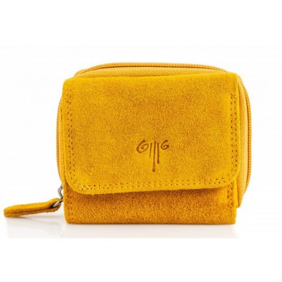 Kion B270051 SUEDE Πορτοφόλι Γυναικείο Δέρμα Κίτρινο