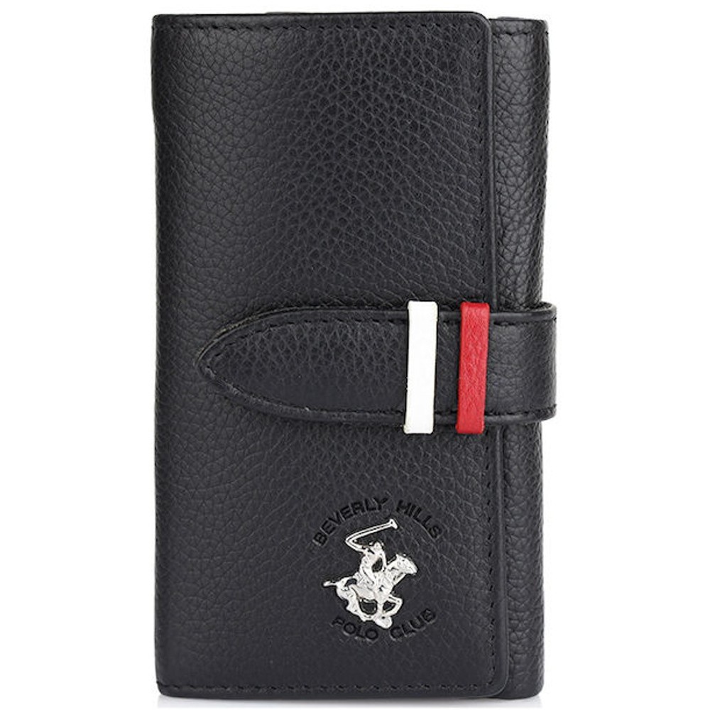 Beverly Hills Polo Club BH-1355 Δερμάτινη Κλειδοθήκη Μαύρη Wallets