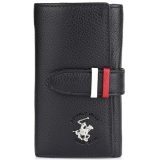 Beverly Hills Polo Club BH-1355 Δερμάτινη Κλειδοθήκη Μαύρη 1