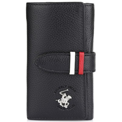 Beverly Hills Polo Club BH-1355 Δερμάτινη Κλειδοθήκη Μαύρη
