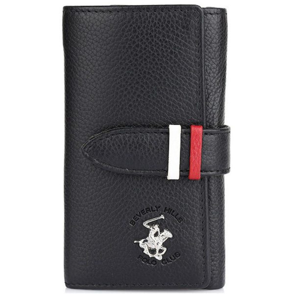 Beverly Hills Polo Club BH-1355 Δερμάτινη Κλειδοθήκη Μαύρη
