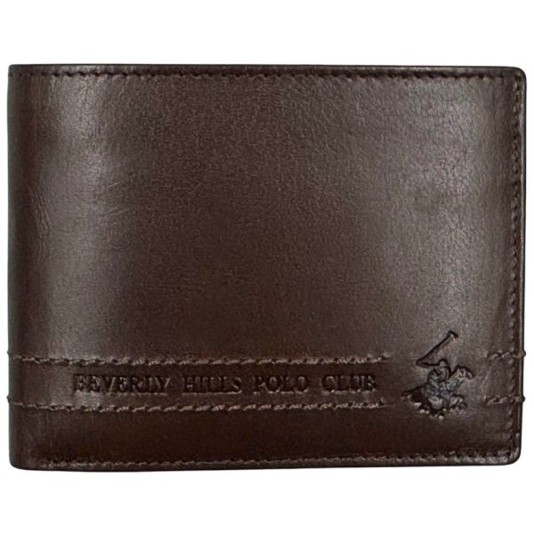 Beverly Hills Polo Club BH-1742 Δέρμα Πορτοφόλι Καφέ