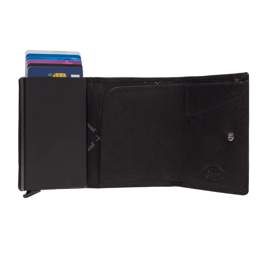 The Chesterfield Brand C08.044100 Card Holder Δερμάτινο Πορτοφόλι Καρτών με RFID Μαύρο Πορτοφόλια