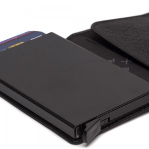 The Chesterfield Brand C08.044100 Card Holder Δερμάτινο Πορτοφόλι Καρτών με RFID Μαύρο Πορτοφόλια
