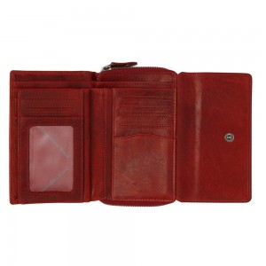 The Chesterfield Brand C08.044504 Δερμάτινο Γυναικείο Πορτοφόλι με RFID Κόκκινο Πορτοφόλια