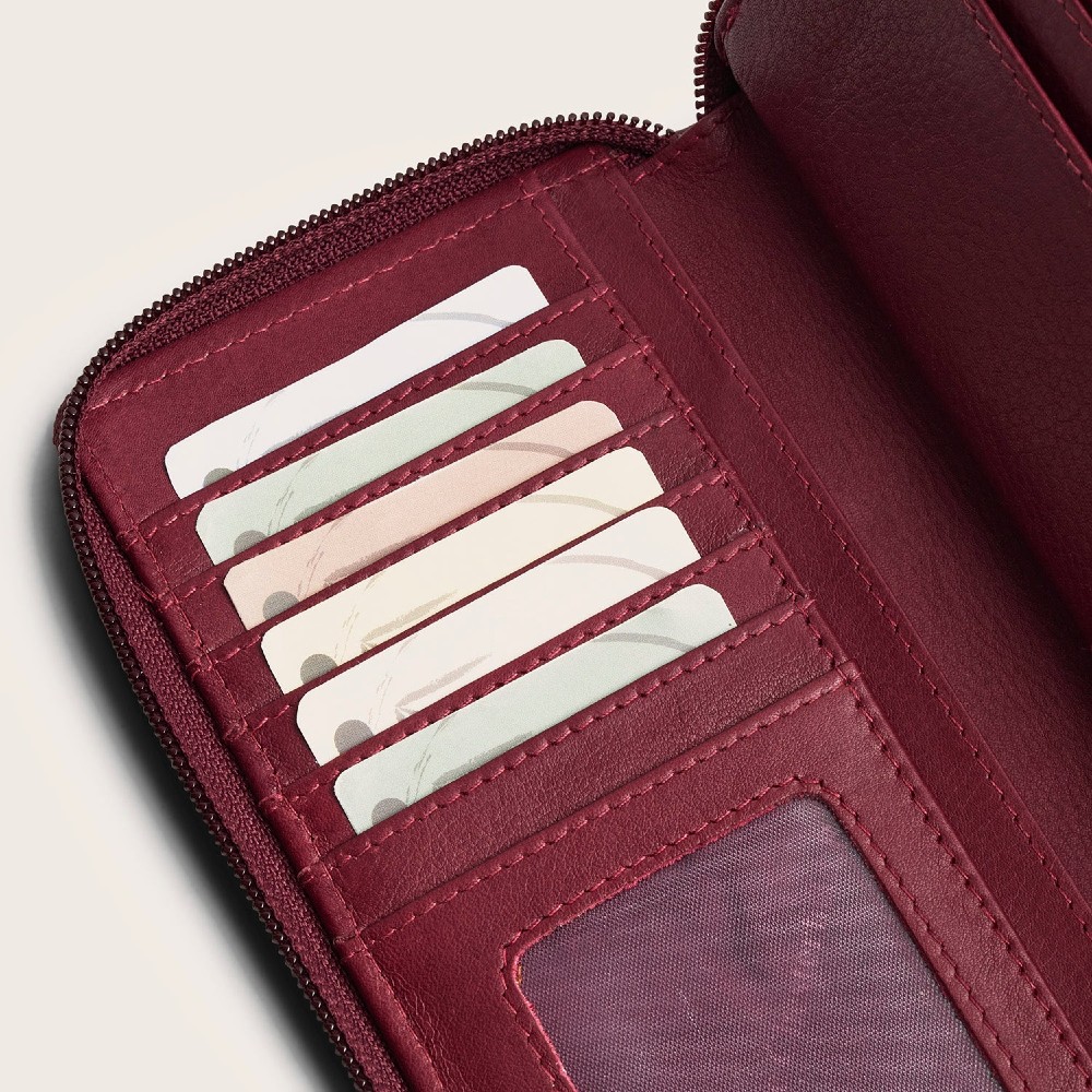 The Chesterfield Brand C08.062718 Δερμάτινο Γυναικείο Πορτοφόλι με RFID Μπορντό/Berry Πορτοφόλια