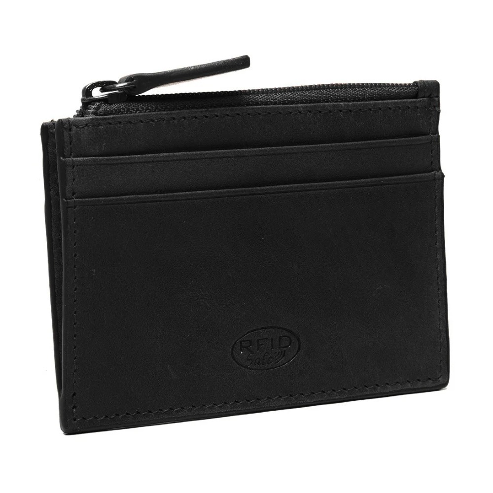 The Chesterfield Brand C08.900200 Leather Card Case with RFID Black Wallets