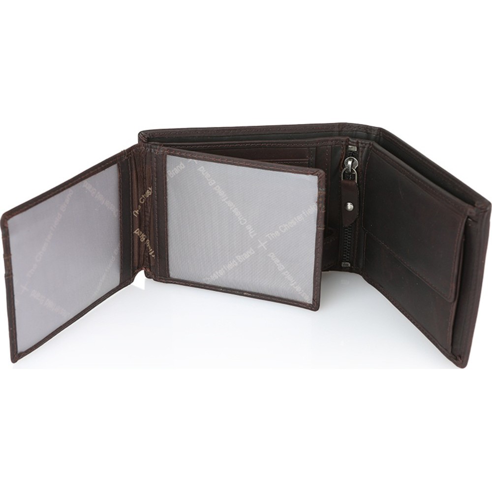 The Chesterfield Brand C08.020401 Δερμάτινο Ανδρικό Πορτοφόλι με RFID Καφέ Πορτοφόλια