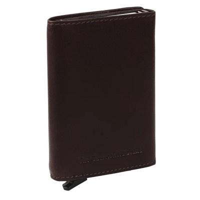 The Chesterfield Brand C08.038001 Card Holder Δερμάτινο Πορτοφόλι Καρτών με RFID Καφέ