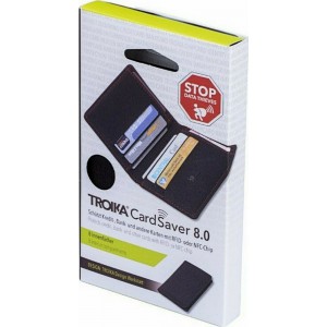 TROIKA CAS08/BK Πορτοφόλι Καρτών Data Safe Μαύρο Πορτοφόλια
