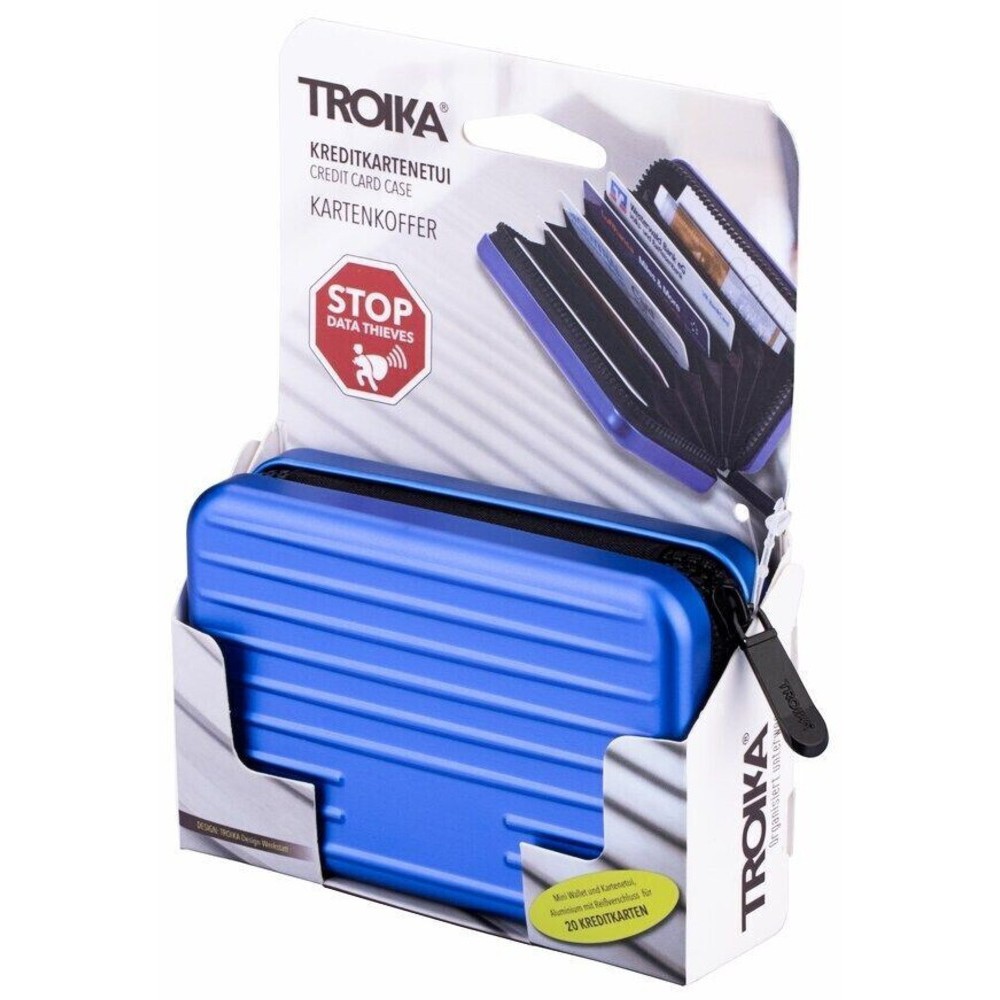 Troika CCC04/BL Καρτοθήκη Αλουμινίου με Rfid Μπλε Πορτοφόλια