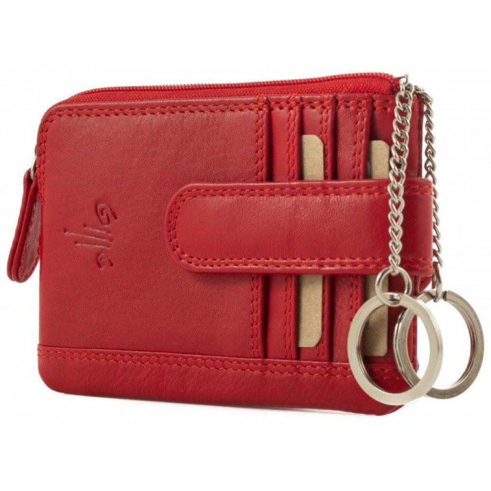 KION Καρτοθήκη δέρμα D-26 κόκκινη Wallets