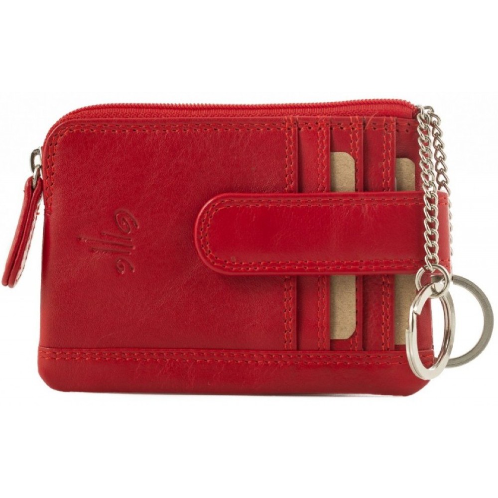 KION Καρτοθήκη δέρμα D-26 κόκκινη Wallets