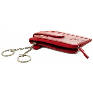 KION Καρτοθήκη δέρμα D-26 κόκκινη Wallets