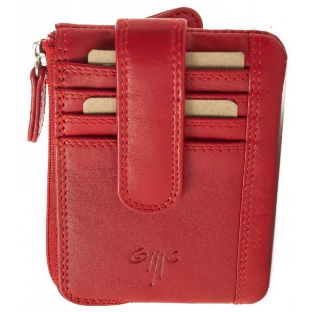 KION Καρτοθήκη δέρμα D-26 κόκκινη Wallets