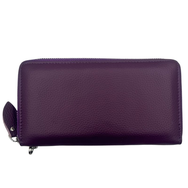 Domus 313 Δερμάτινο Γυναικείο Πορτοφόλι Μωβ Domus accessories