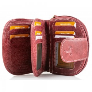 Kion H1025 SUEDE Πορτοφόλι Γυναικείο Δέρμα Μπορντό Wallets