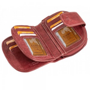 Kion H1025 SUEDE Πορτοφόλι Γυναικείο Δέρμα Μπορντό Wallets