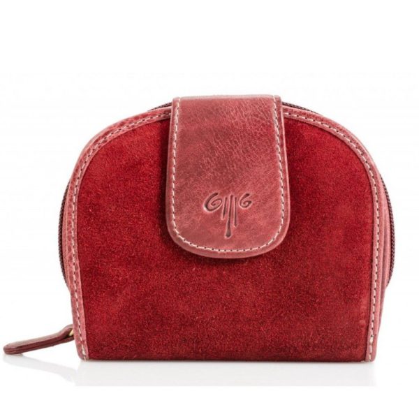 Kion H1025 SUEDE Πορτοφόλι Γυναικείο Δέρμα Μπορντό