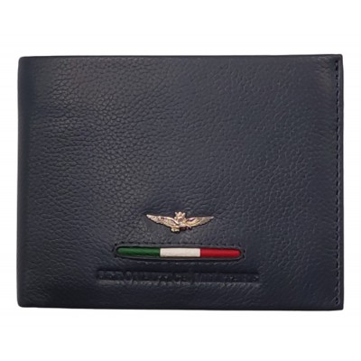 AERONAUTICA MILITARE AM-152 δέρμα πορτοφόλι μπλε