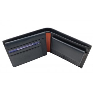 AERONAUTICA MILITARE AM-152 δέρμα πορτοφόλι μπλε Wallets