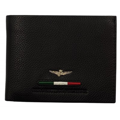 AERONAUTICA MILITARE AM-152 leather wallet black