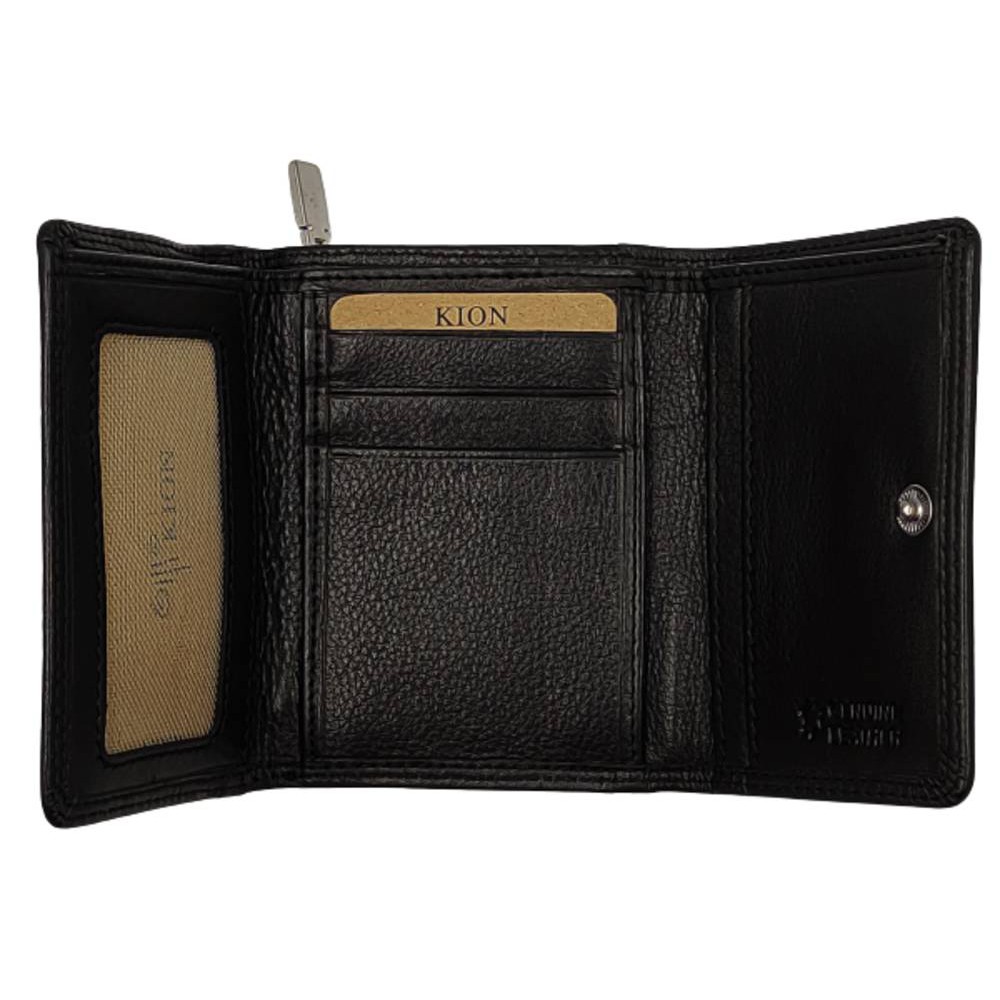 Γυναικείο Πορτοφόλι δέρμα kion 335 μαύρο Wallets