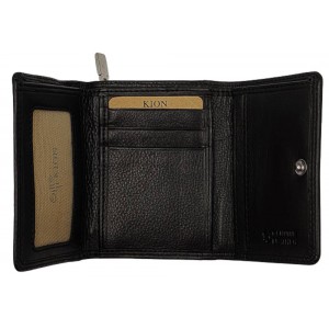 Γυναικείο Πορτοφόλι δέρμα kion 335 μαύρο Wallets