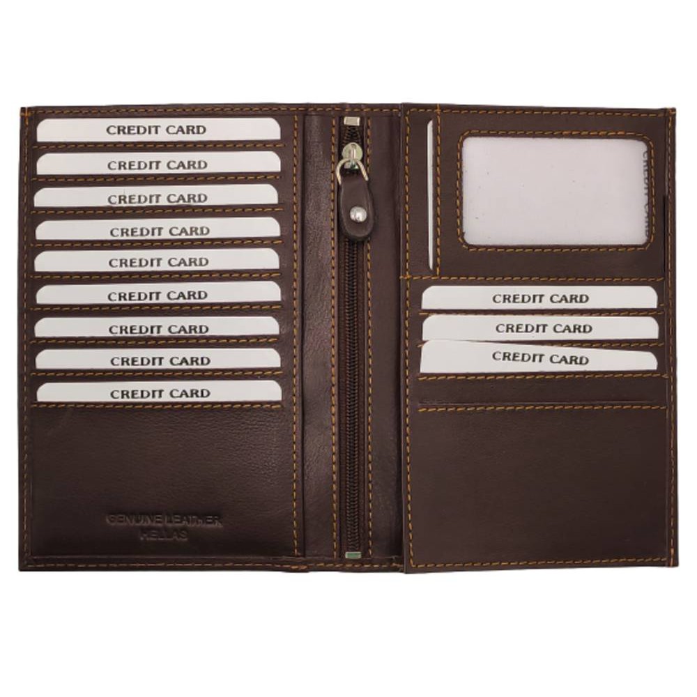 Ανδρικό πορτοφόλι KAPPA 4300 δέρμα καφέ