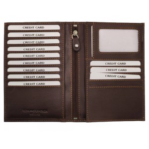 Ανδρικό πορτοφόλι KAPPA 4300 δέρμα καφέ