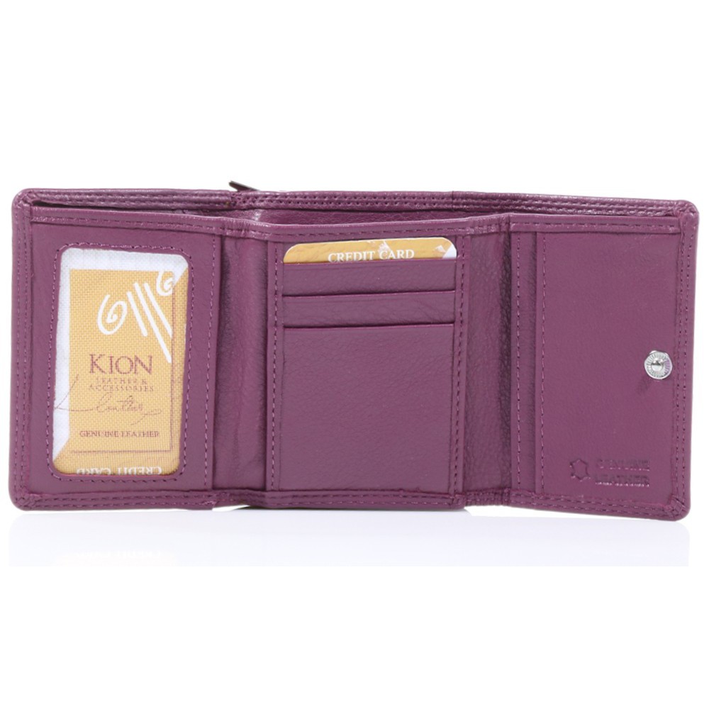 Γυναικείο Πορτοφόλι δέρμα kion 335 Λιλά Πορτοφόλια