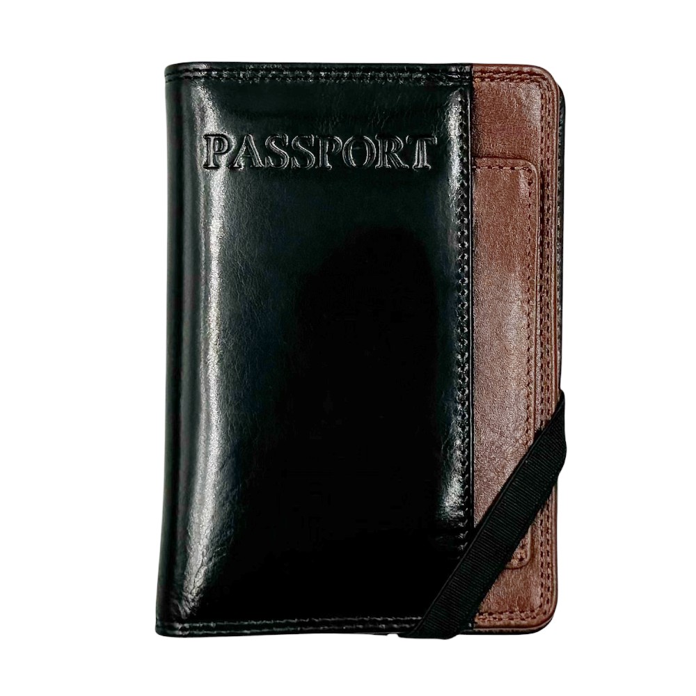 Kion 39024 Ανδρικό Πορτοφόλι Διαβατηρίου Δέρμα Μαύρο με Ταμπά Πορτοφόλια