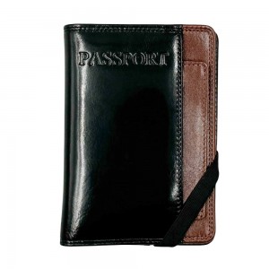 Kion 39024 Ανδρικό Πορτοφόλι Διαβατηρίου Δέρμα Μαύρο με Ταμπά Πορτοφόλια