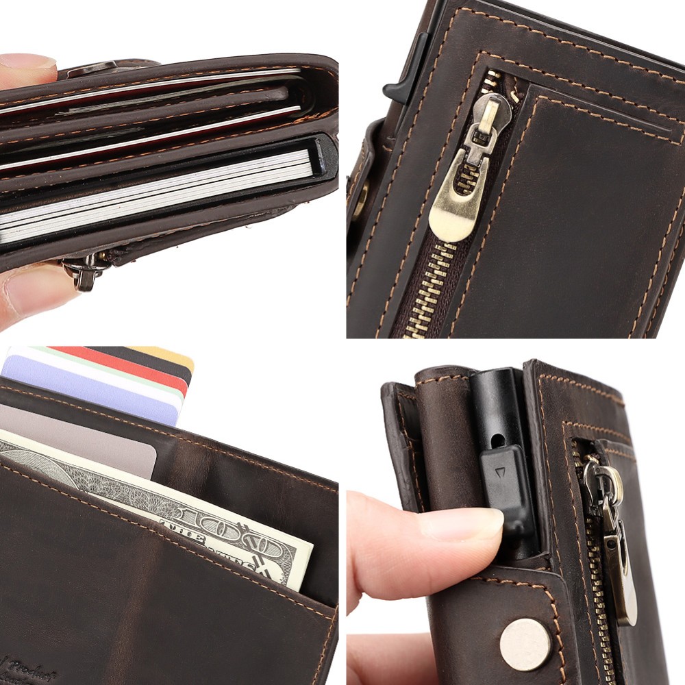 Legend LGDW-220-A Δερμάτινο Πορτοφόλι RFID AirTag Καφέ Πορτοφόλια