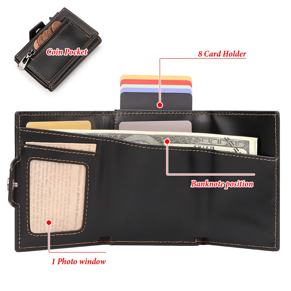 Legend LGDW-221 Δερμάτινο Πορτοφόλι RFID Μαύρο Πορτοφόλια