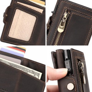 Legend LGDW-221-B Δερμάτινο Πορτοφόλι RFID Καφέ Πορτοφόλια