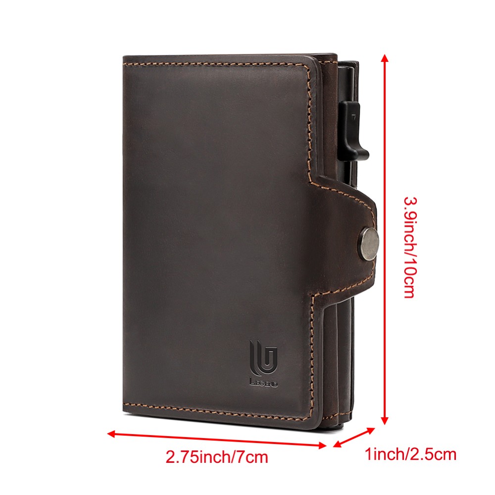 Legend LGDW-221-B Δερμάτινο Πορτοφόλι RFID Καφέ Πορτοφόλια